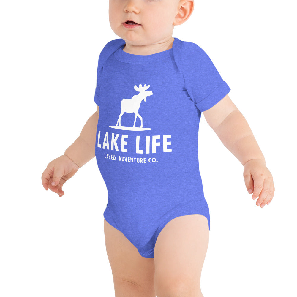 Lake Life Baby short sleeve one piece - Tall Moose – Lakely