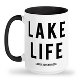 Lake Life 15oz Tall glossy ceramic mug