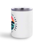Life is Better at the Lake Stainless steel mug with clear lid