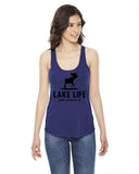 lake Life Ladies' Triblend Racerback Tank - Tall Moose