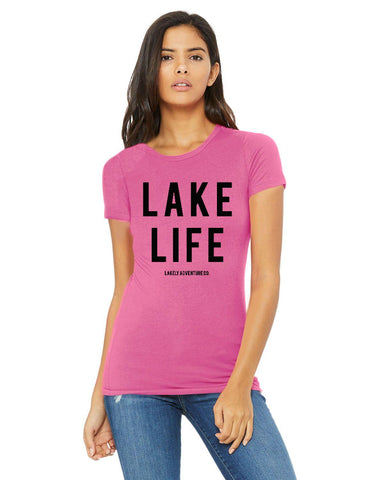 Lake Life Ladies T-Shirt  - Block and Bold