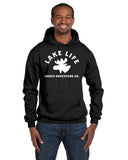 Lake Life Unisex Champion Double Dry Eco Pullover Hoodie - Moose Head
