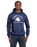 Lake Life Unisex Champion Double Dry Eco Pullover Hoodie - Moose Head