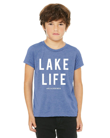Lake Life Youth Triblend Short-Sleeve T-Shirt - Block and Bold