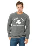 Lake Life Unisex Sponge Fleece Crewneck Sweatshirt - Moose Head