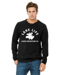 Lake Life Unisex Sponge Fleece Crewneck Sweatshirt - Moose Head