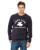 Lake Life Unisex Sponge Fleece Crewneck Sweatshirt - Moose Head