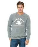 Lake Life Unisex Sponge Fleece Crewneck Sweatshirt - Moose Head