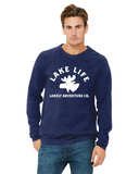 Lake Life Unisex Sponge Fleece Crewneck Sweatshirt - Moose Head