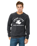 Lake Life Unisex Sponge Fleece Crewneck Sweatshirt - Moose Head