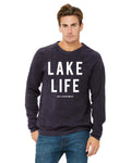 Lake Life Unisex Premium Sponge Fleece Crewneck Sweatshirt - Block and Bold