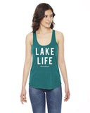 Lake Life American Apparel Ladies' Triblend Racerback Tank - Block and Bold