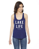 Lake Life American Apparel Ladies' Triblend Racerback Tank - Block and Bold