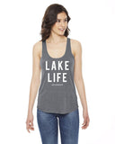 Lake Life American Apparel Ladies' Triblend Racerback Tank - Block and Bold