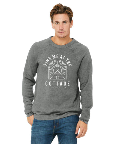 Find me at the Cottage Unisex Sponge Fleece Crewneck Sweatshirt