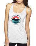 Life is better at the lake sunset Ladies' Triblend Racerback Tank