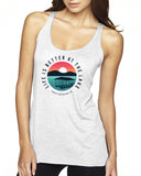 Life is better at the lake sunset Ladies' Triblend Racerback Tank