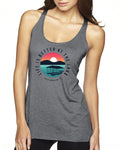 Life is better at the lake sunset Ladies' Triblend Racerback Tank