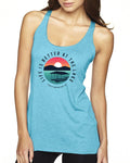 Life is better at the lake sunset Ladies' Triblend Racerback Tank