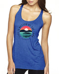 Life is better at the lake sunset Ladies' Triblend Racerback Tank