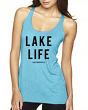 Lake Life Next Level Ladies' Triblend Racerback Tank - Block and Bold