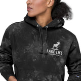 Lake Life Unisex Champion tie-dye hoodie