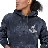 Lake Life Unisex Champion tie-dye hoodie