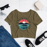 Life is better at the Lake Sunset Women’s Crop Tee