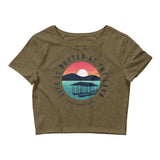 Life is better at the Lake Sunset Women’s Crop Tee