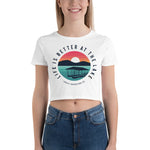Life is better at the Lake Sunset Women’s Crop Tee