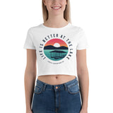 Life is better at the Lake Sunset Women’s Crop Tee